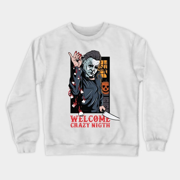 Friends Halloween Horror Team Scary Movies Costume Crewneck Sweatshirt by chuhe86